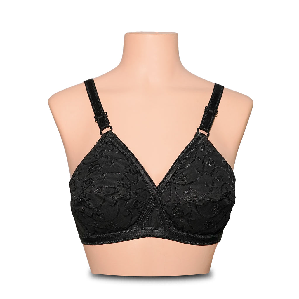 Pack of 2 embroidered cotton Non-Padded Comfortable Bras – Full Coverage