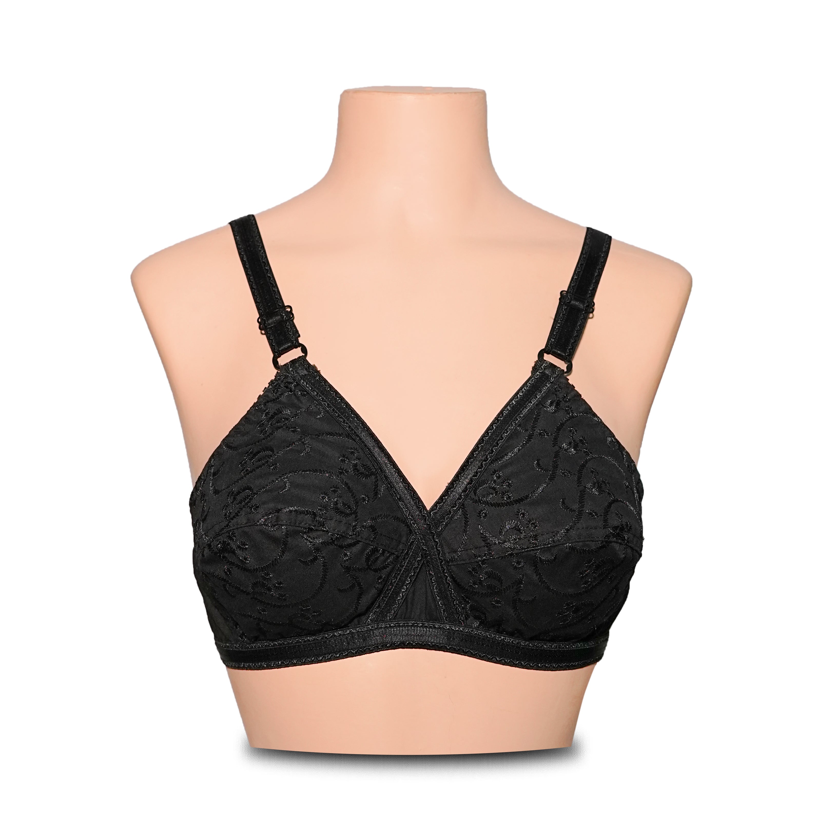 Pack of 2 embroidered cotton Non-Padded Comfortable Bras – Full Coverage