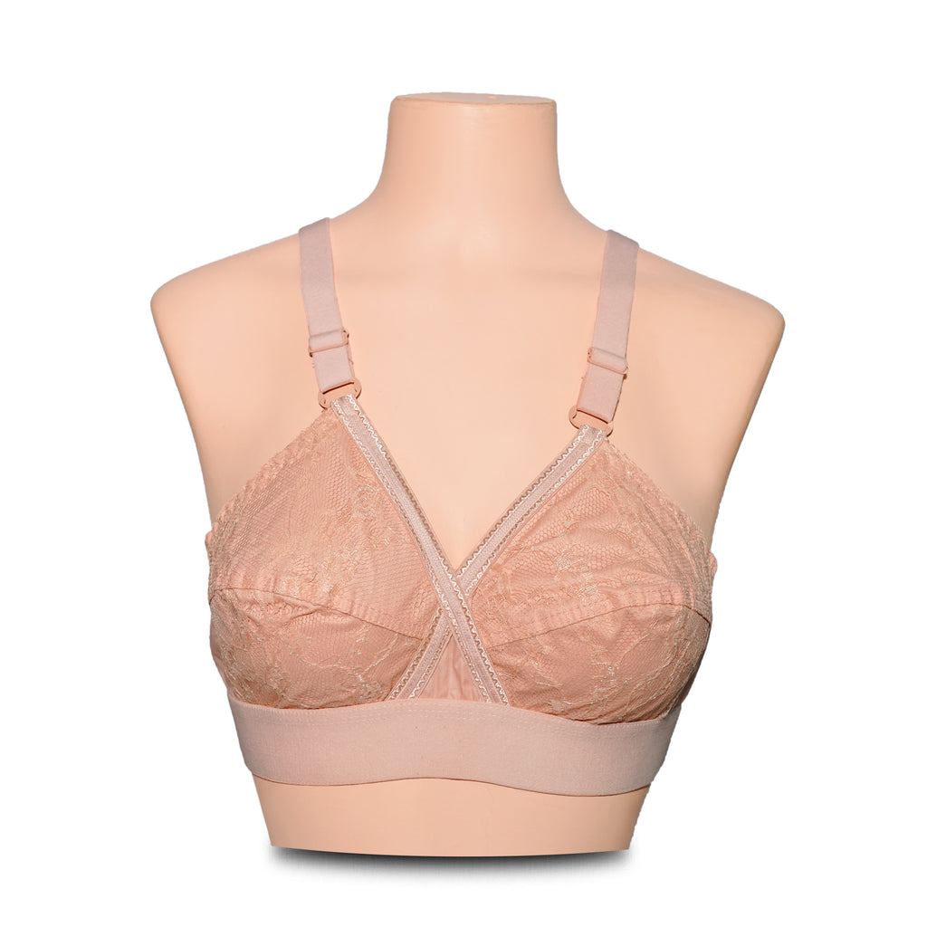 Pack of 2 Cotton Embroided Bra - Non-Padded & Non-Wired