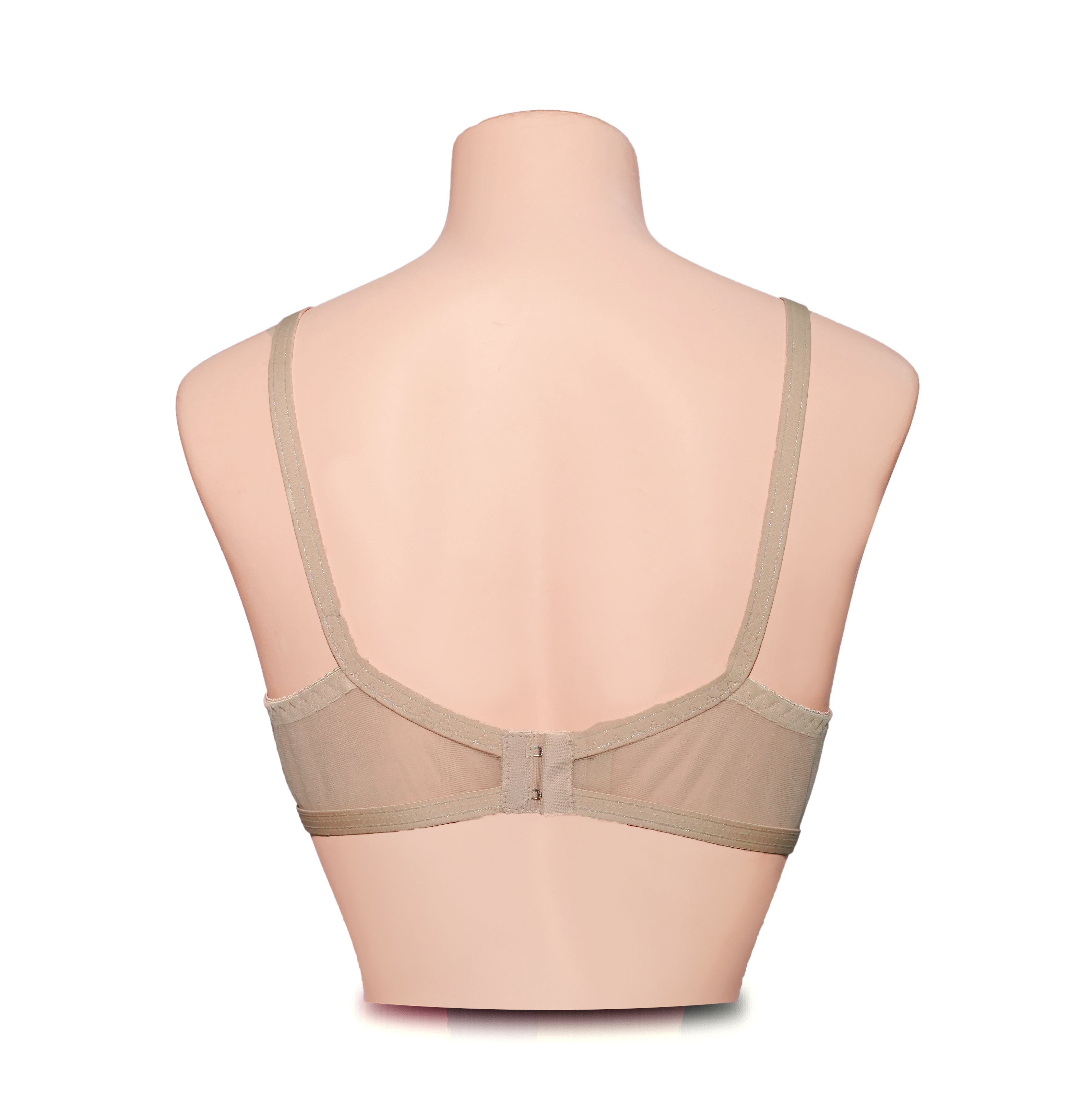 Pack of 4 Non-Padded & Non-Wired Full Net Transparent  Bras - 4 Colors